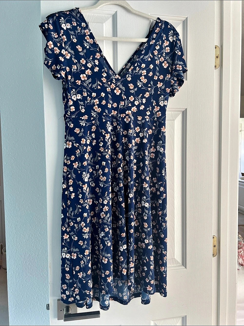 Stitch Fix Floral Midi Dress in Blue & Pink, Maternity NWT Kayleigh